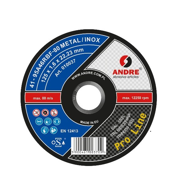 230x6,0  x22,2 | INOX | PROLINE | ANDRE